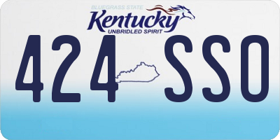 KY license plate 424SSO