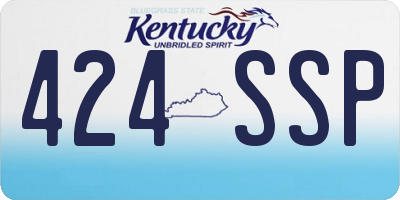 KY license plate 424SSP