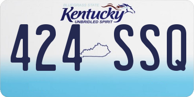 KY license plate 424SSQ