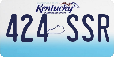 KY license plate 424SSR