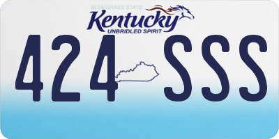 KY license plate 424SSS