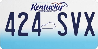 KY license plate 424SVX