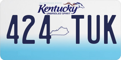 KY license plate 424TUK