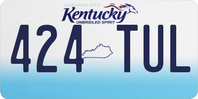 KY license plate 424TUL