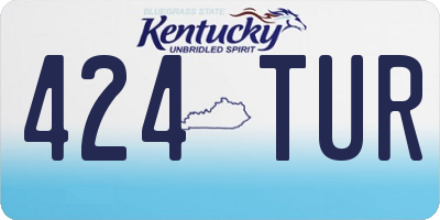 KY license plate 424TUR