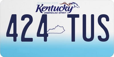 KY license plate 424TUS