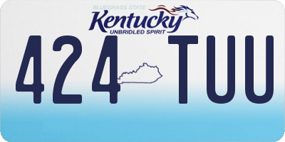 KY license plate 424TUU