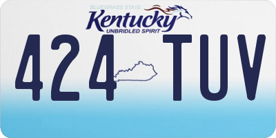 KY license plate 424TUV