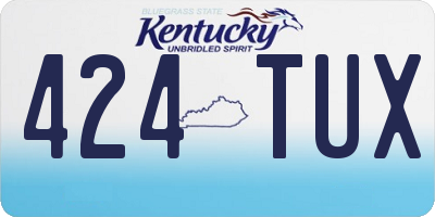 KY license plate 424TUX