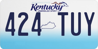 KY license plate 424TUY