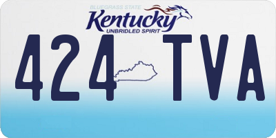 KY license plate 424TVA