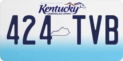 KY license plate 424TVB
