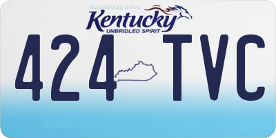 KY license plate 424TVC