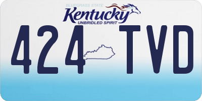 KY license plate 424TVD