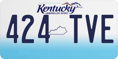 KY license plate 424TVE