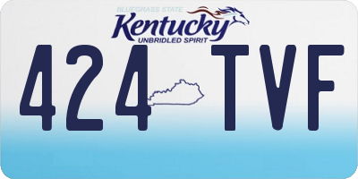 KY license plate 424TVF