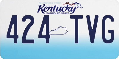 KY license plate 424TVG