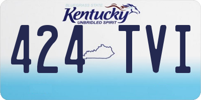 KY license plate 424TVI