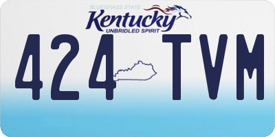 KY license plate 424TVM