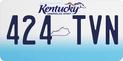 KY license plate 424TVN