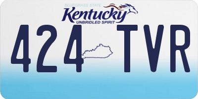 KY license plate 424TVR