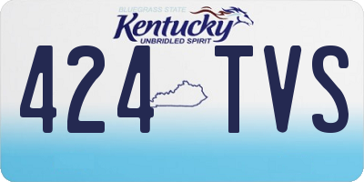 KY license plate 424TVS