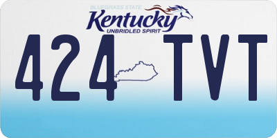 KY license plate 424TVT