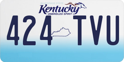 KY license plate 424TVU
