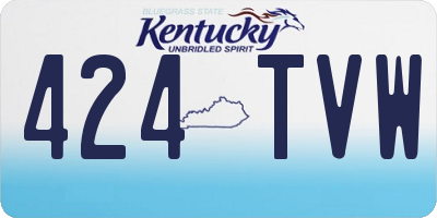 KY license plate 424TVW