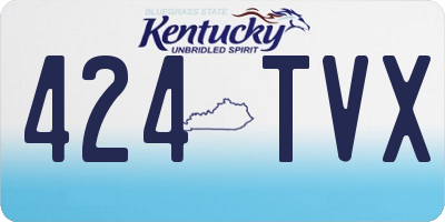 KY license plate 424TVX
