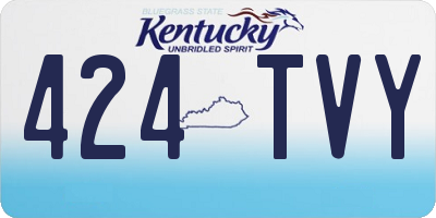 KY license plate 424TVY
