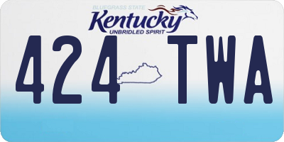 KY license plate 424TWA