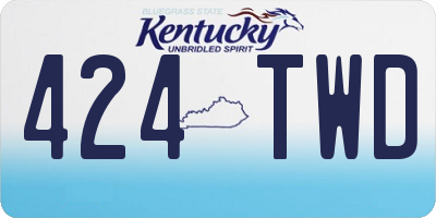 KY license plate 424TWD