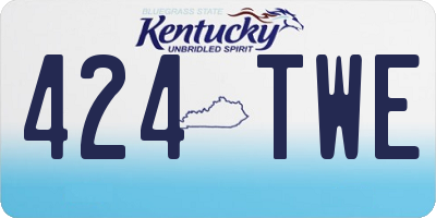 KY license plate 424TWE