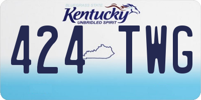 KY license plate 424TWG