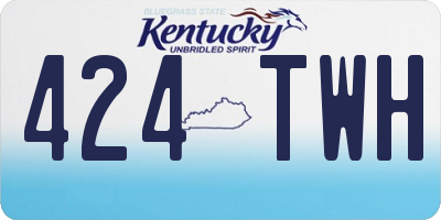 KY license plate 424TWH