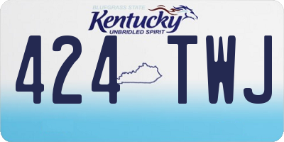 KY license plate 424TWJ