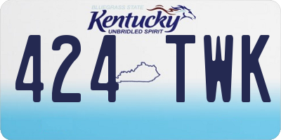 KY license plate 424TWK