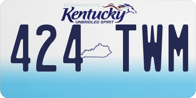 KY license plate 424TWM