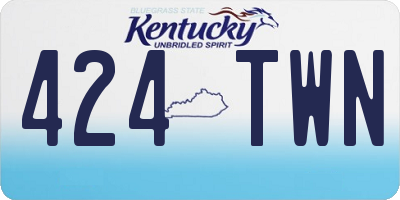 KY license plate 424TWN