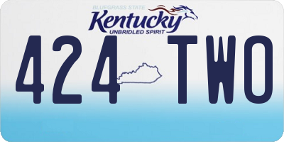 KY license plate 424TWO
