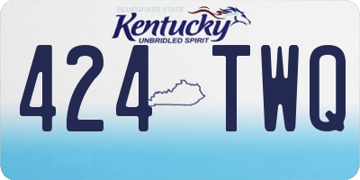 KY license plate 424TWQ