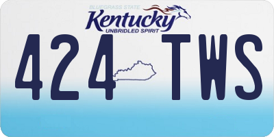 KY license plate 424TWS