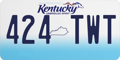 KY license plate 424TWT