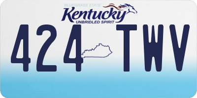 KY license plate 424TWV