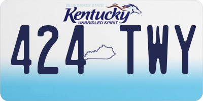 KY license plate 424TWY