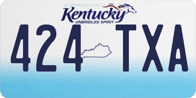 KY license plate 424TXA