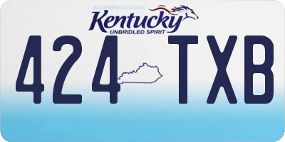 KY license plate 424TXB