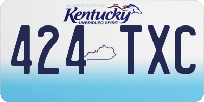 KY license plate 424TXC