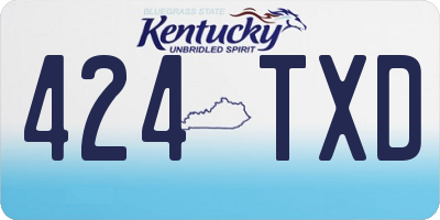 KY license plate 424TXD